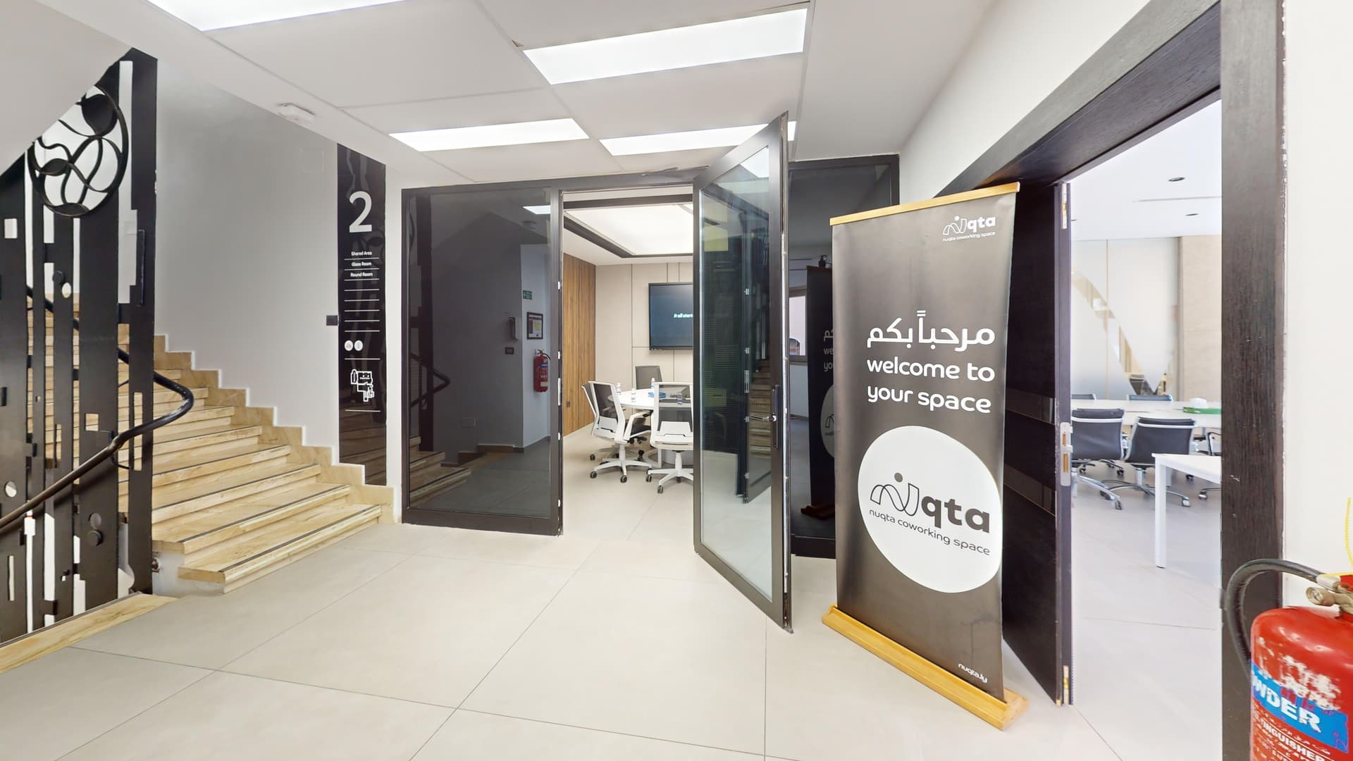 Entrance to the shared coworking floor