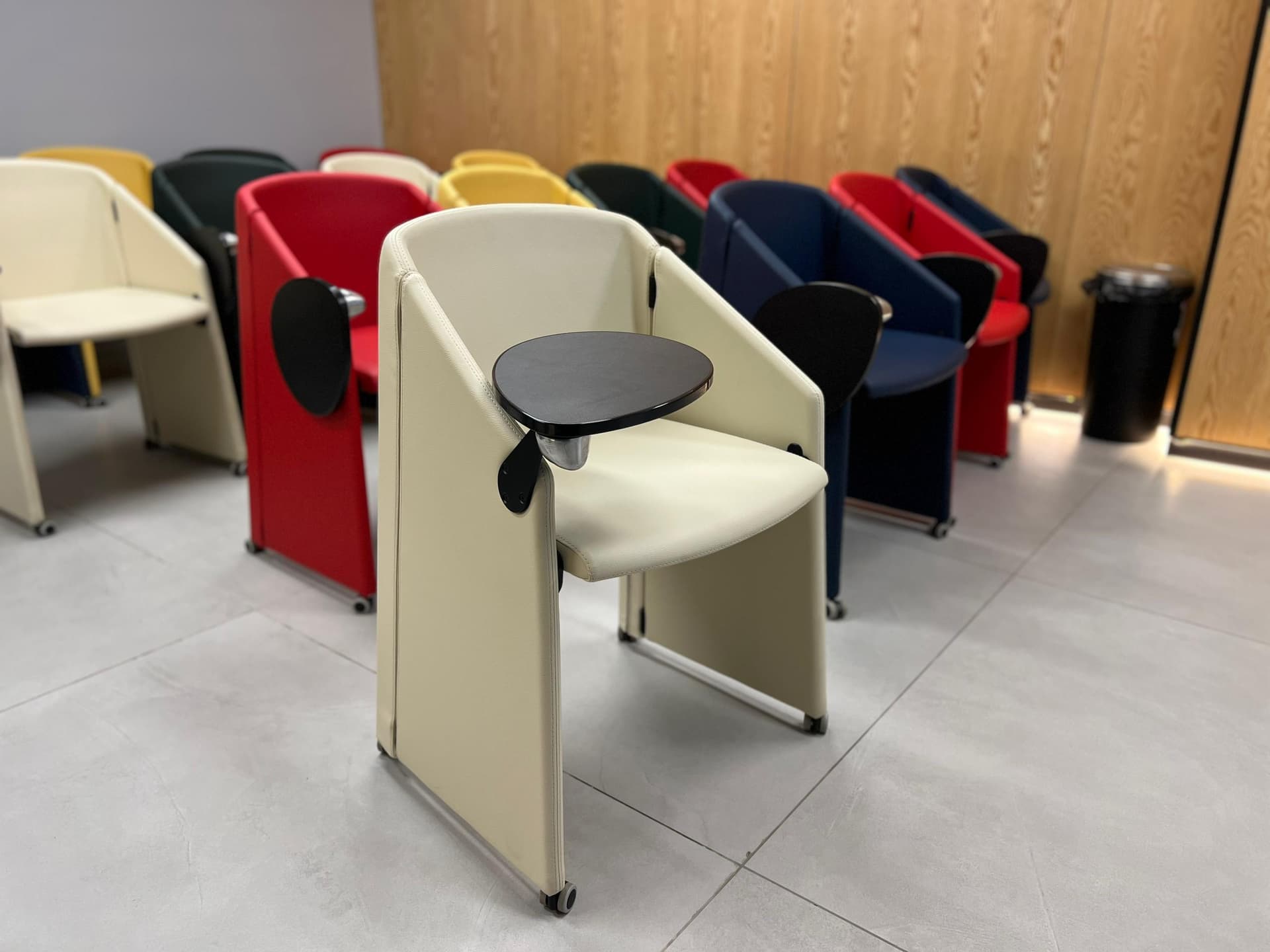 Training room with colorful seating